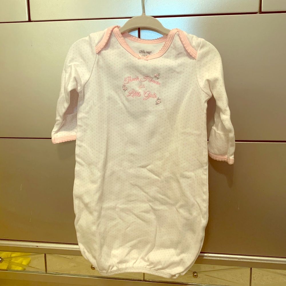 NEW baby gown. “Thank Heaven for Little Girls”